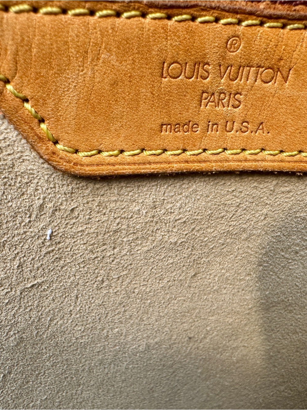 Louis Vuitton Monogram Canvas Tote in Brown with Tan Straps - Picture 6 of 7